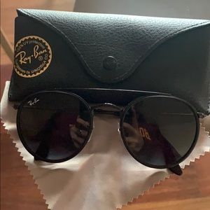 RAY-BAN RB3647N Round Double Bridge Sunglasses